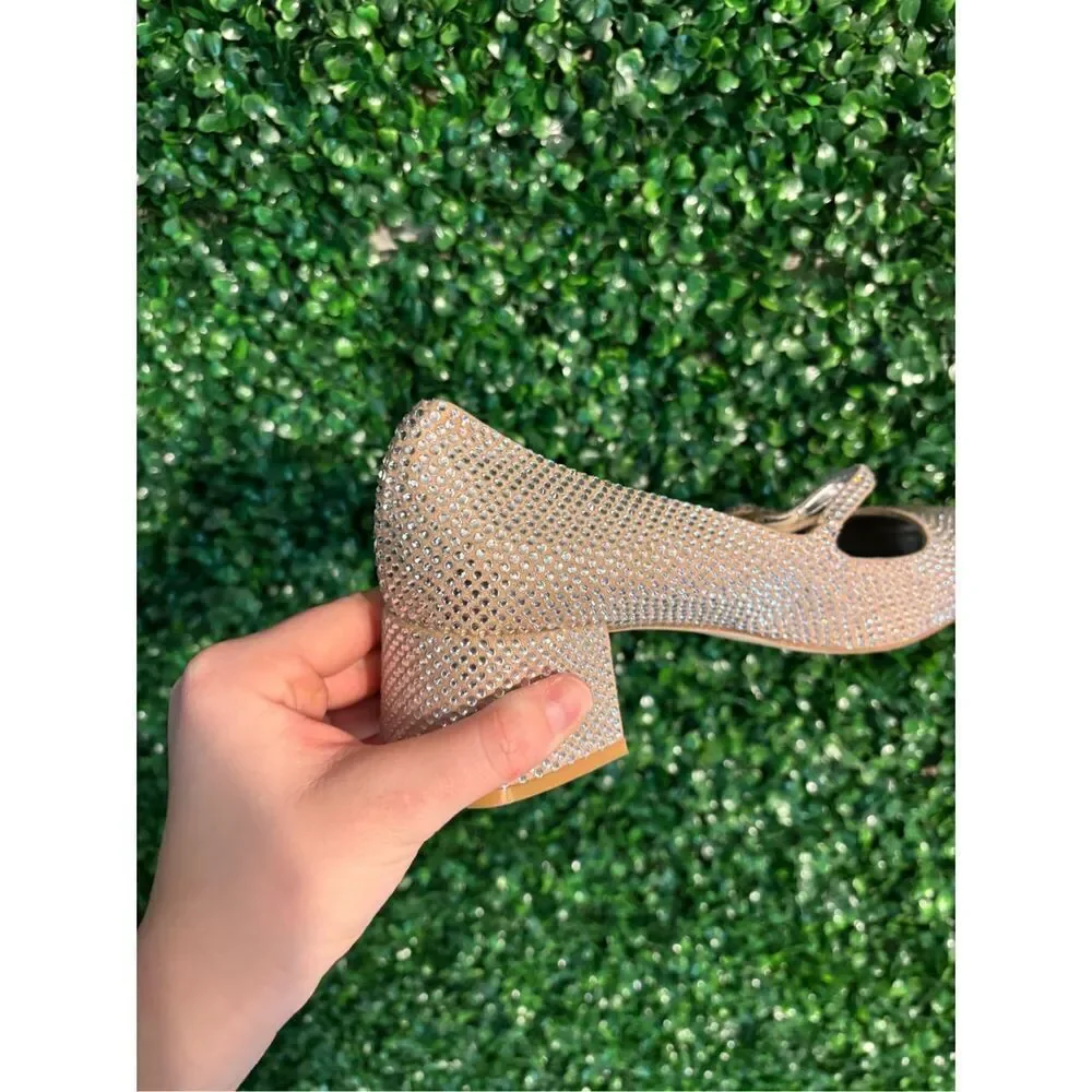 Jeffery Campbell Regal Mary Jane Pump Womens Size 9.5 Silver - Picture 8 of 9